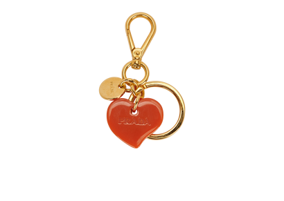 Prada Heart Keychain, front view